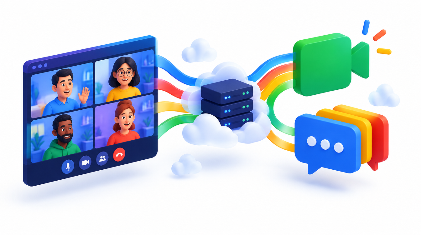 Team conversations and video meetings moving to a cloud workspace