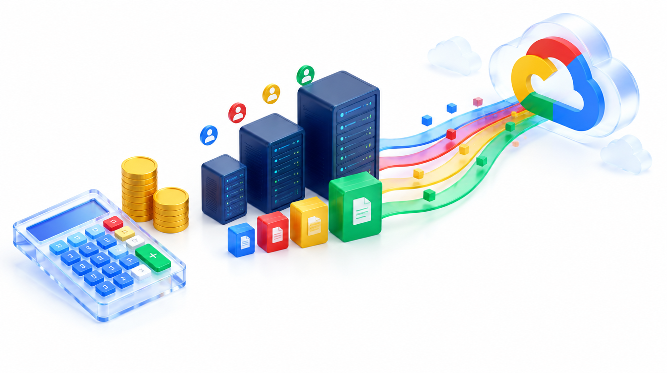 Coins and data resources arranged around a migration plan