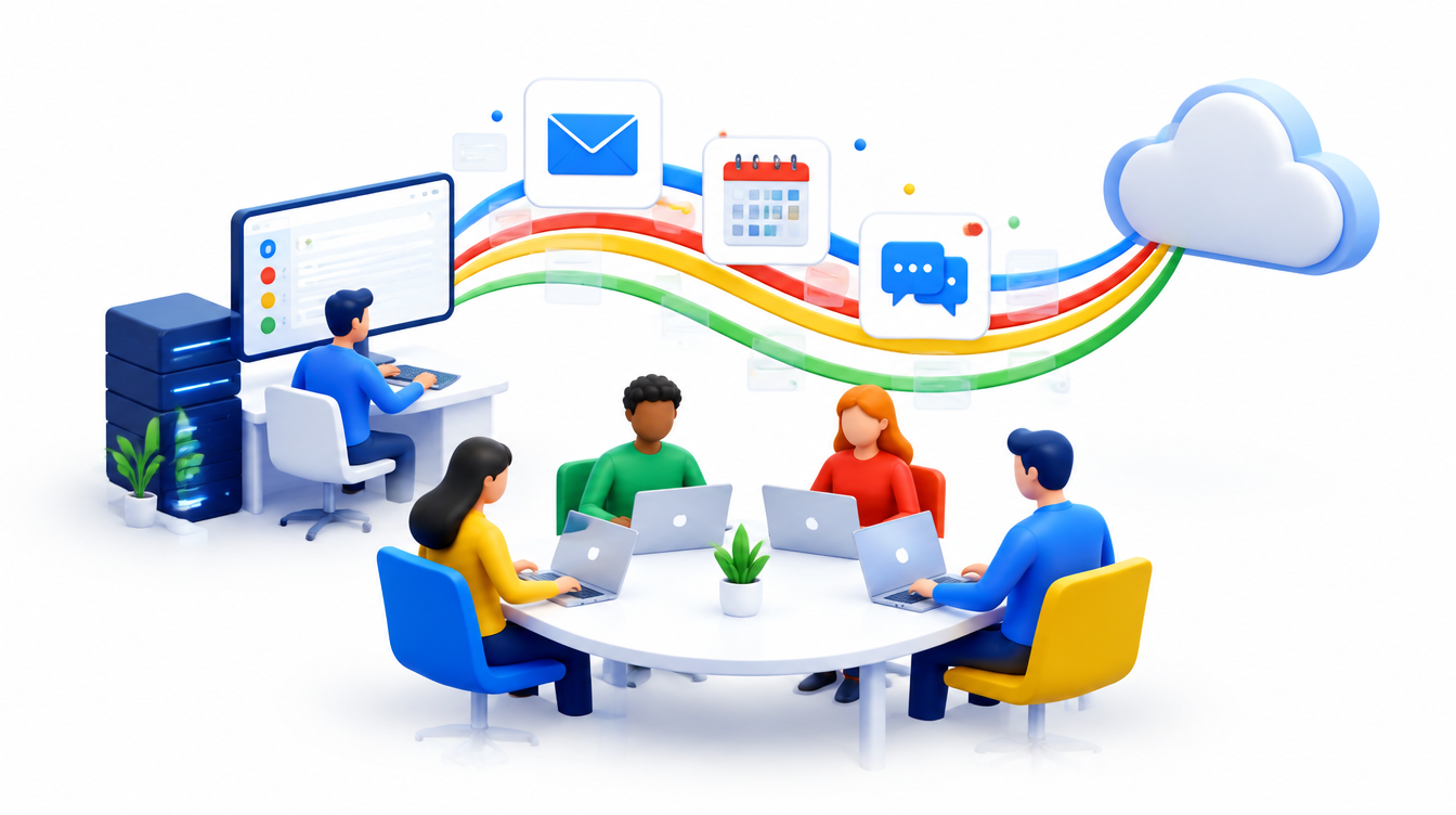Announcements and messages connecting a team during a migration
