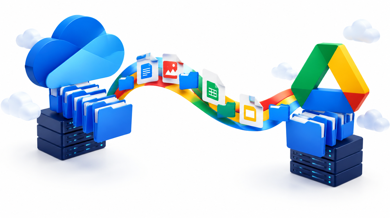 Files transferring from OneDrive to Google Drive