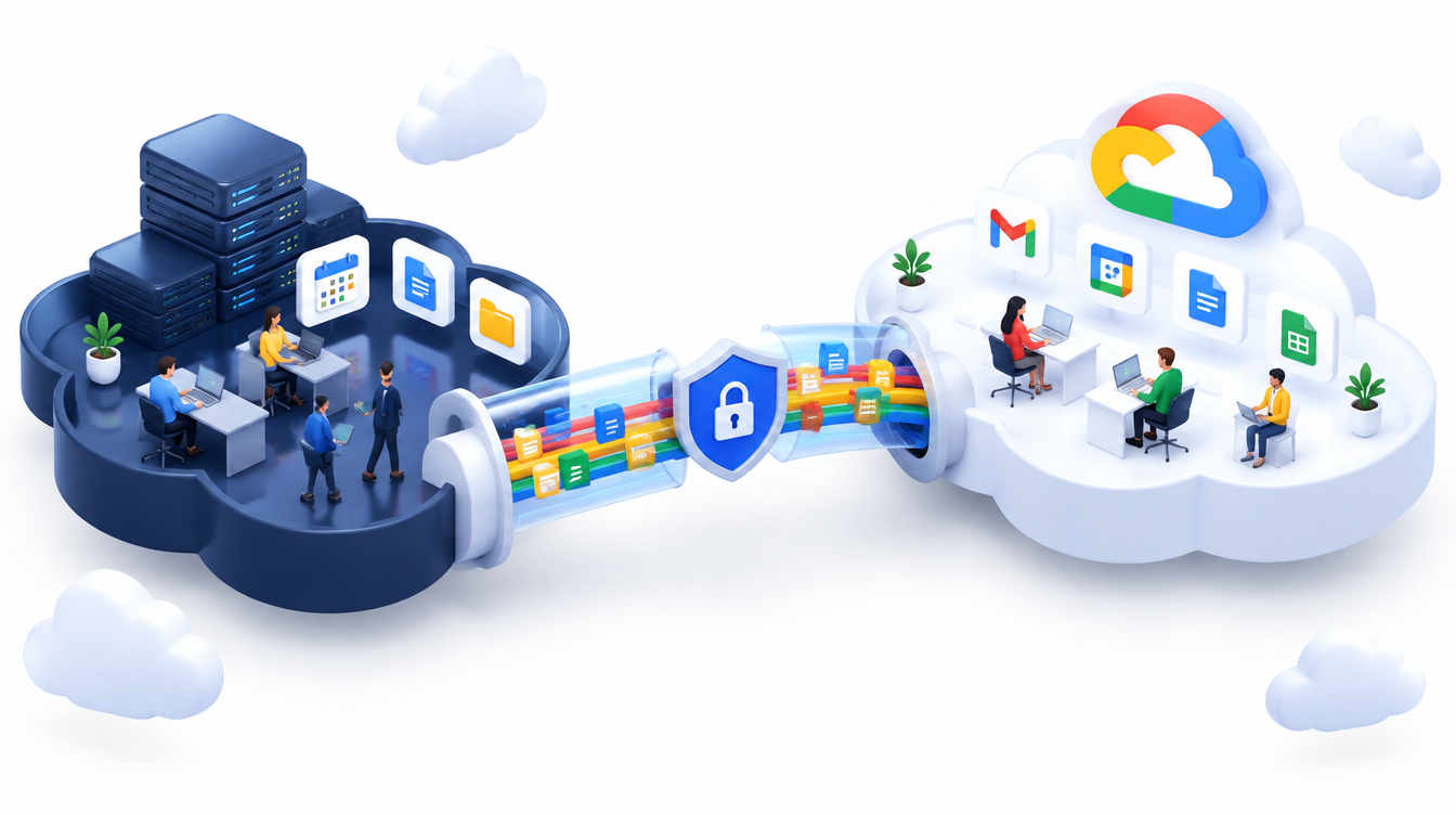Data crossing a bridge between two cloud workspaces