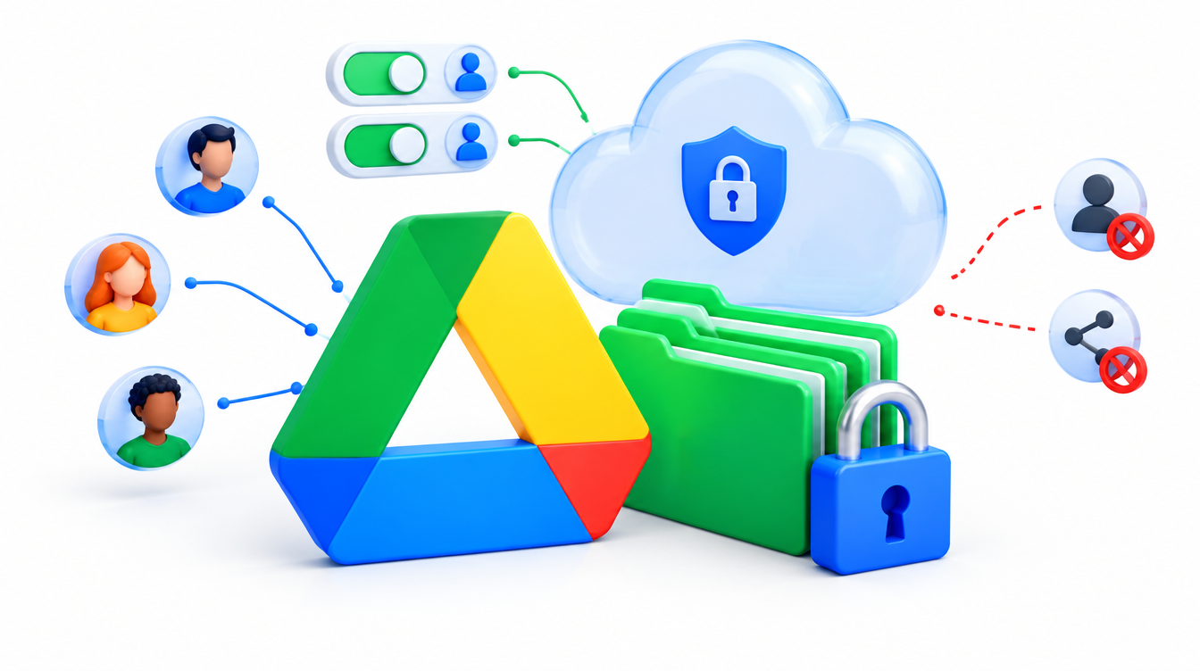 Cloud folders connected to users through sharing permissions