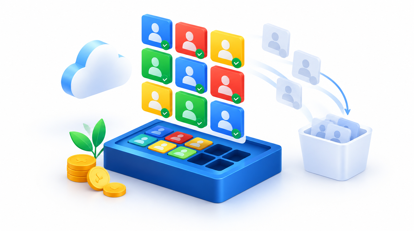 License cards balanced against the needs of a group of users